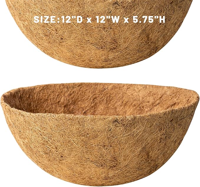 4 Pack 12 Inch Natural Coconut Fiber Liner - Image 7