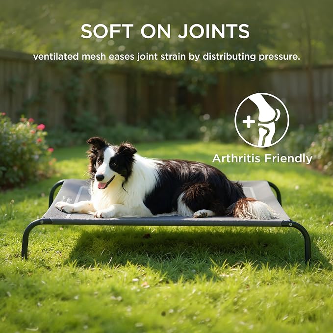 Bedsure Outdoor Elevated Dog Bed Large Sized Dog, Portable Indoor & Outdoor - Image 9