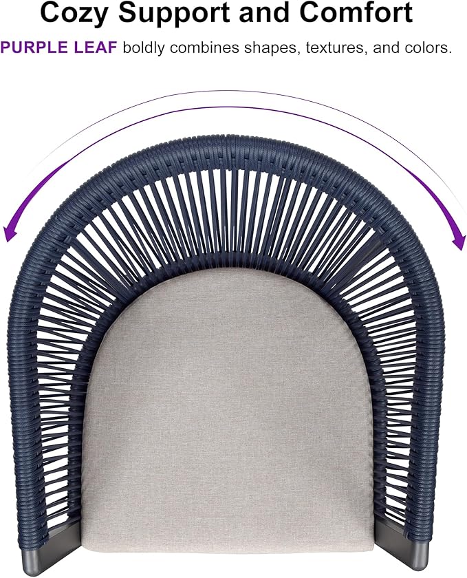 PURPLE LEAF Outdoor Dining Set for 8 All-Weather 9 Piece Patio Aluminium Dining - Image 5