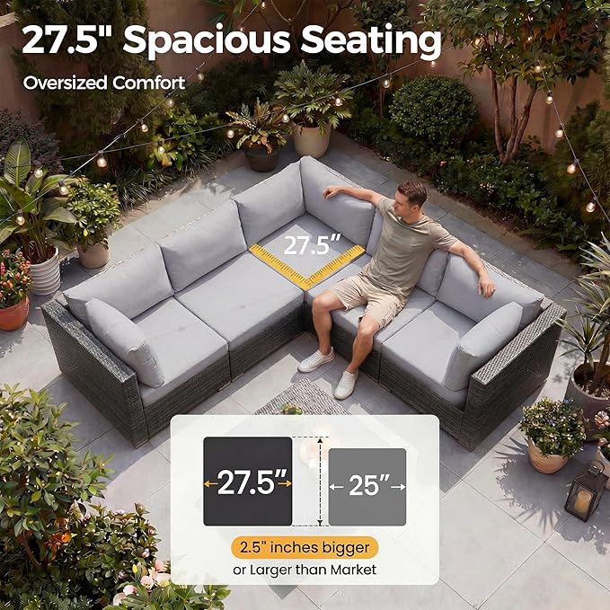 NICESOUL 11 Piece Outdoor Patio Furniture Set - Image 5
