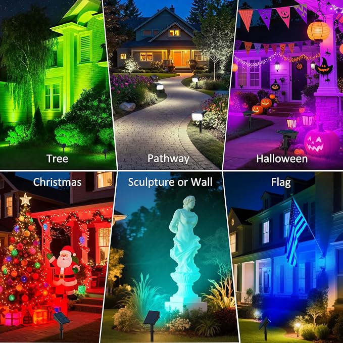 Halloween Solar Color Changing Lights Outdoor 7 Lighting Modes Waterproof IP65 - Image 6
