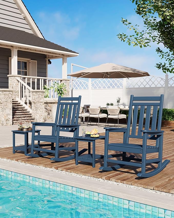 GarveeLife Poly Lumber Rocking Chair Outdoor Set of 6 - Image 6