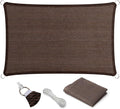 Eden's Decor Straight Flat-Edged Sun Shade Sail Rectangular 15' x 16' Brown by EdensDecorInc