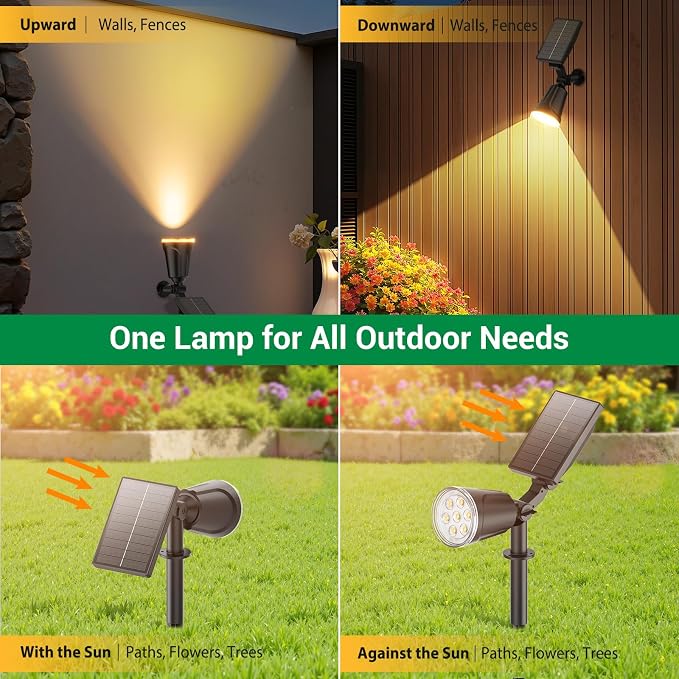 Solar Spot Lights Outdoor Waterproof: 1000LM Big Adjustable Spotlight - Image 8