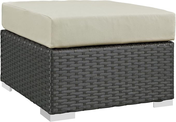 Modway EEI-1855-CHC-BEI Sojourn Wicker Rattan Outdoor Patio Coffee Table - Image 4