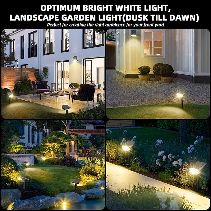 Solar Spot Lights Outdoor Landscape Lights, IP65 Outdoor Waterproof Spotlights - Image 7