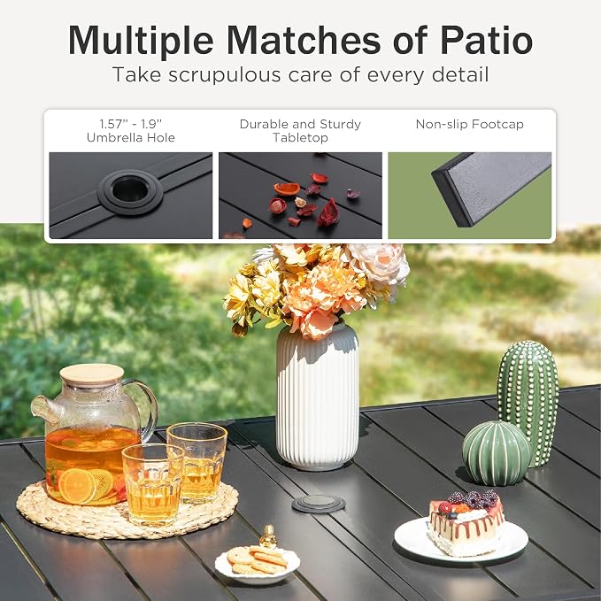 PHI VILLA 7 Piece Outdoor Dining Set - Image 4