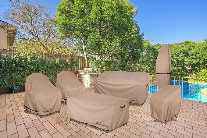 ULTCOVER Waterproof Outdoor Deep Seat Sofa Bench Cover 76W x 40D x 35H inch - Image 7