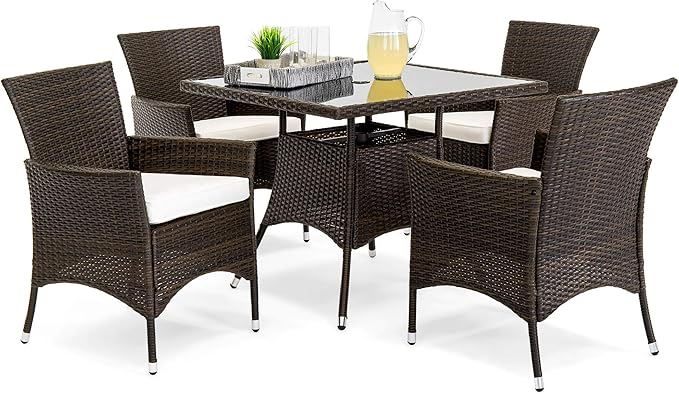 Best Choice Products 5-Piece Indoor Outdoor Wicker Dining Set Furniture by BestChoiceProducts