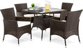 Best Choice Products 5-Piece Indoor Outdoor Wicker Dining Set Furniture by BestChoiceProducts