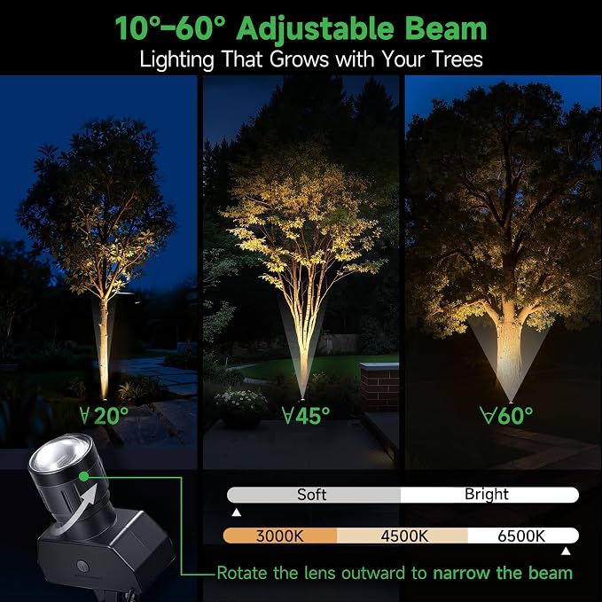 Outdoor Solar Spotlight, Adjustable Angle Landscape Spotlight Waterproof - Image 4