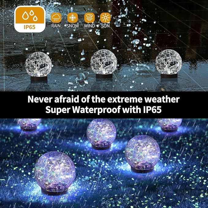 Solar Globe Lights Outdoor Waterproof-Solar Balls - Image 4