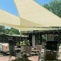 LOVE STORY Custom Size 8'x12'x14.4' Butter Cream Sun Shade Sail Right Triangle by LOVESTORY