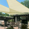 LOVE STORY Custom Size 12'x15'x19.2' Butter Cream Sun Shade Sail Right Triangle by LOVESTORY