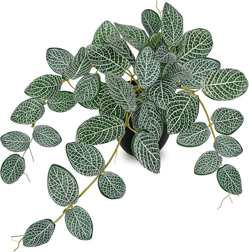 17.7" Artificial Plants Indoor Home Decor, Fake Potted Silk Plants by VillaComo