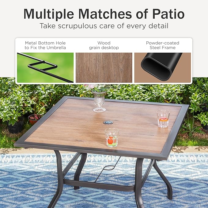PHI VILLA 5-Piece Patio Dining Set - Image 6