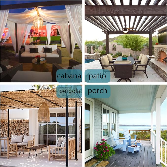 BONZER Outdoor Curtains for Patio Waterproof Thick Privacy Extra Wide Grommet - Image 7