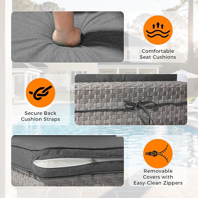 8-Seat Modern Patio Furniture Set - Image 7