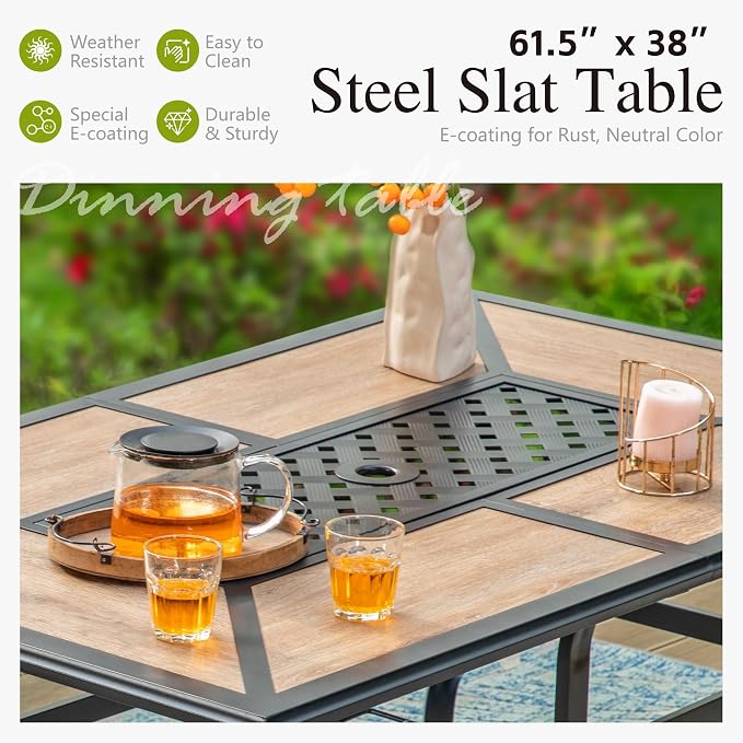 Sophia & William Rectangular Outdoor Dining Table - Image 3