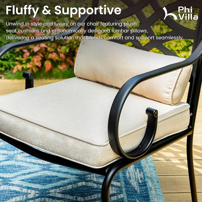 PHI VILLA 5 Pieces Outdoor Dining Set - Image 4