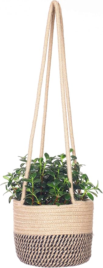 Hanging Planter Basket Jute Rope Woven Plant Hangers Indoor Hanging Plant - Image 4