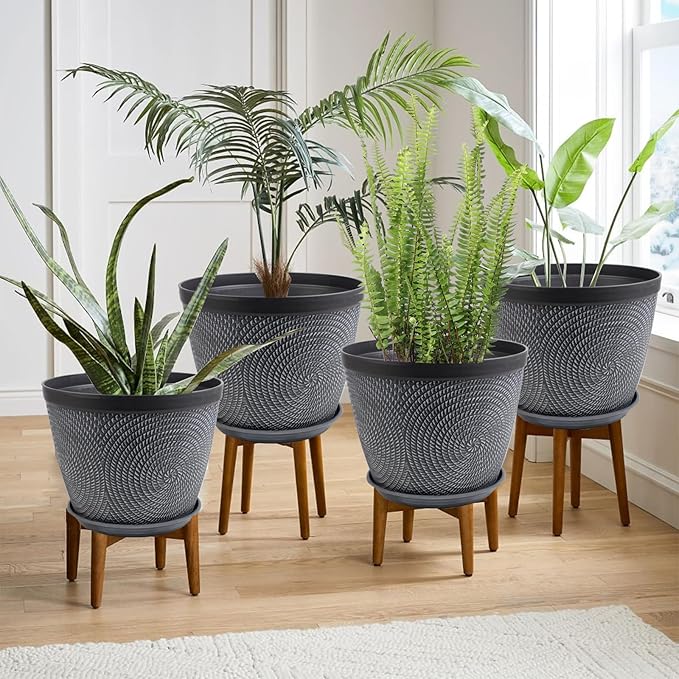 Quarut 4 Pack 15 Inch Large Planter Pot - Image 2