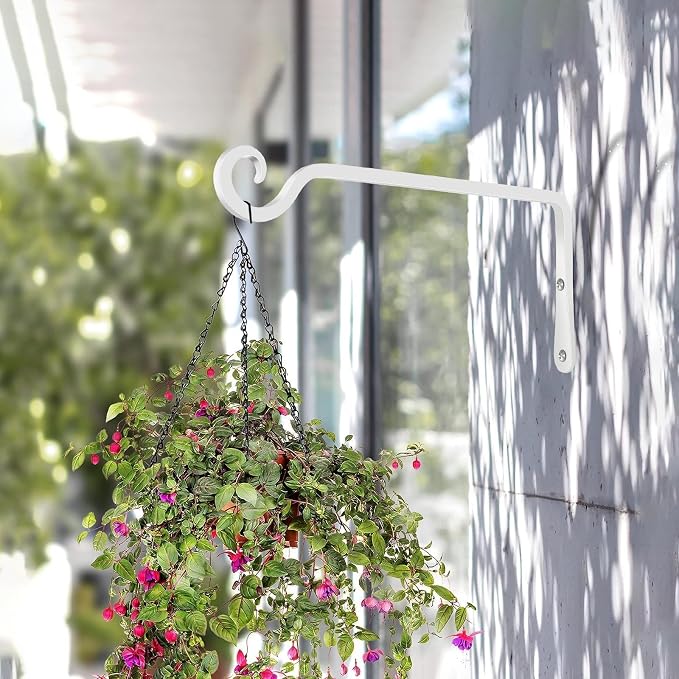 BOLITE Plant Hangers, 10 Inch Hanging Plant Brackets Outdoor Indoor, Wall Hooks - Image 2
