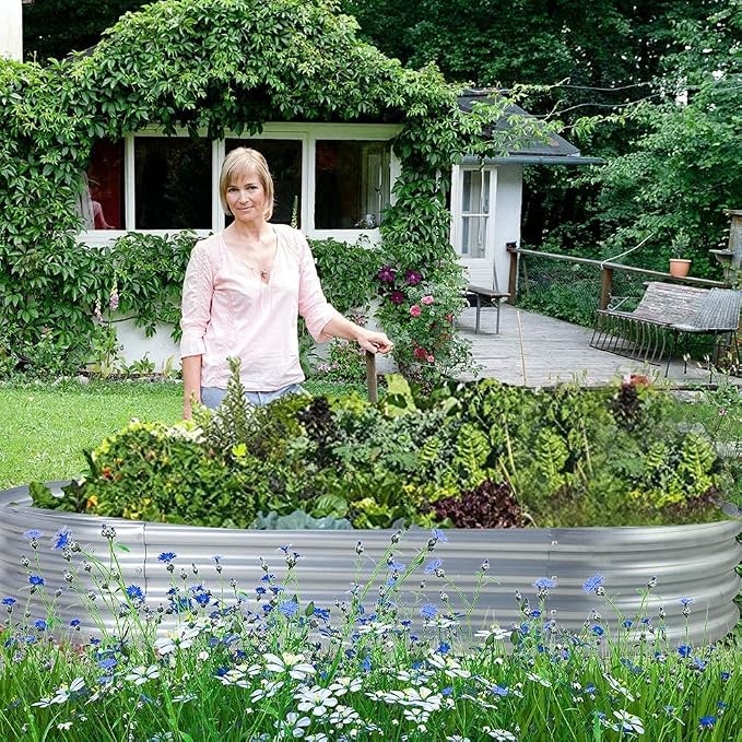 Land Guard 2Pcs Galvanized Raised Garden Bed Kit, 7.5×3×1ft Galvanized Planter - Image 6