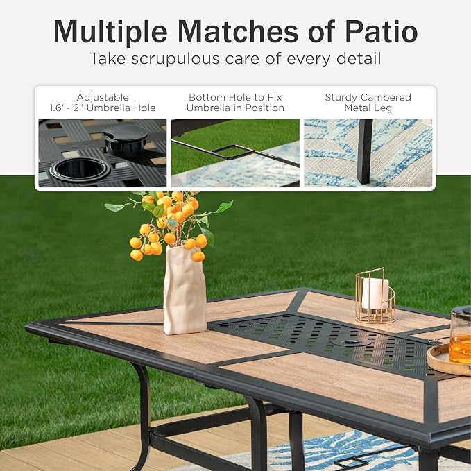 PHI VILLA Outdoor Patio Dining Set - Image 6