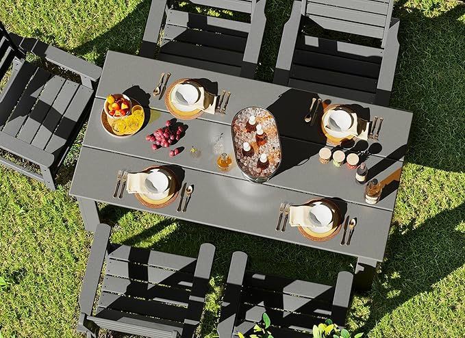 GREENVINES 7-Piece Outdoor Dining Set | HDPE | Patio Table and Chairs Sets - Image 4