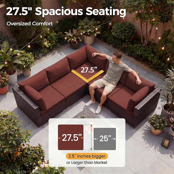NICESOUL 11 Piece Modern Outdoor Patio Furniture Set - Image 6