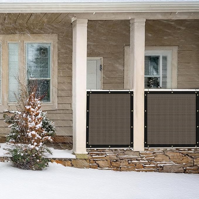 UPGRADE Privacy Fence Screen 6'x72' Brown Outdoor 90% Visibility Blockage 170 - Image 8