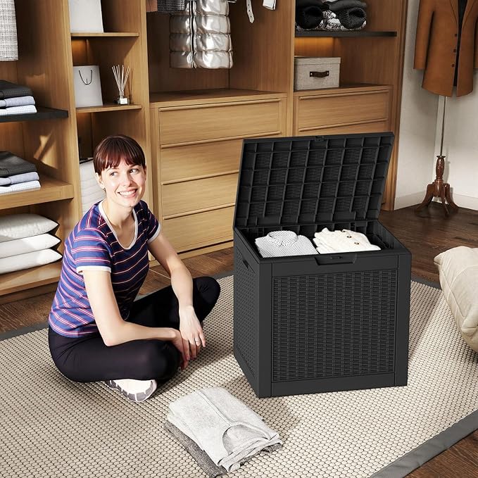 EasyUp 32 Gallon Outdoor Storage Box Waterproof, Storage Box Indoor and Outdoor - Image 6