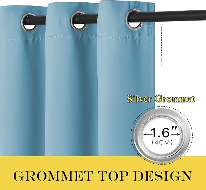 NICETOWN Teal Blue Blackout Curtains - Image 6
