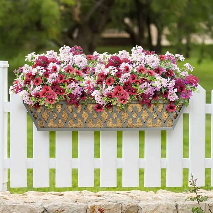 6 Pack 30 Inch Window Boxes Planters Railing Planter Box - Image 4