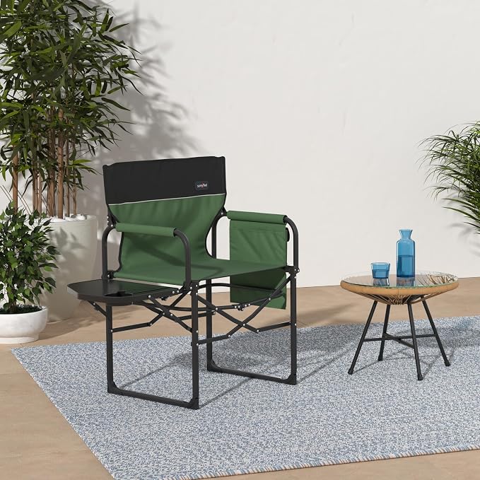 SUNNYFEEL Camping Directors Chair, Heavy Duty, Oversized Portable Folding Chair - Image 2