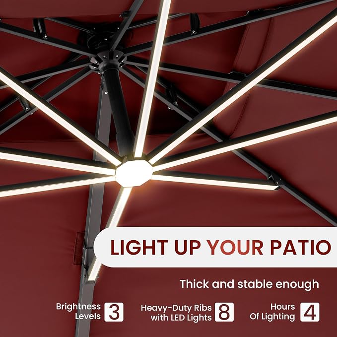 10 X 13 FT Cantilever Patio Umbrella - Image 2