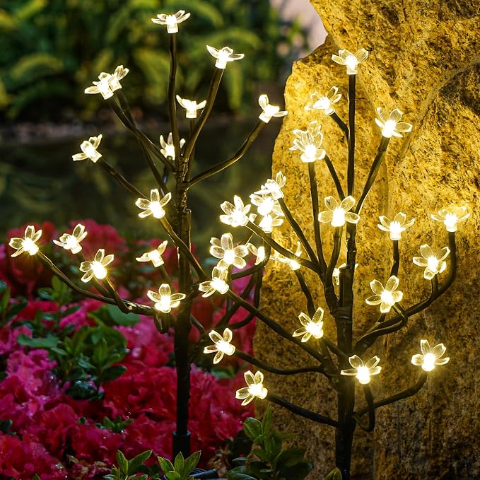 Solar Garden Lights Waterproof, Sola Lights Outdoor Decorative 4Pack, 80Led - Image 7