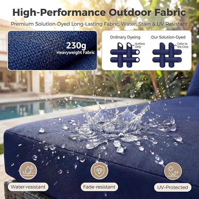 NICESOUL 9 Piece Oversized Outdoor Patio Furniture Set, 29.3'' High Back Comfy - Image 9