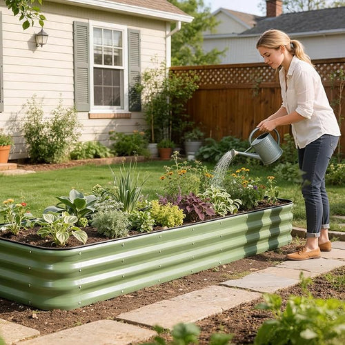 1MORE Raised Garden Bed -8X2X1 Galvanized Planter Box - Image 2