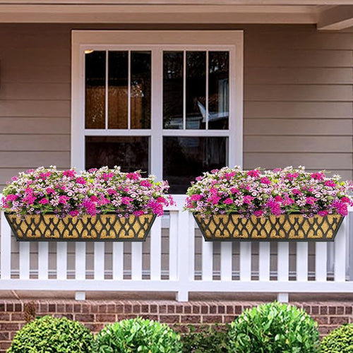2 Pack 24 Inch Window Boxes Planters Railing Planter Box - Image 2