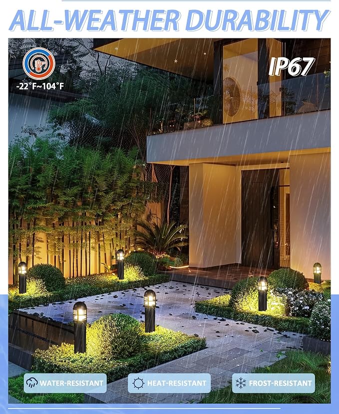 6 Pack LED Low Voltage Landscape Lights, 200LM 12V IP67 Waterproof Holiday - Image 6