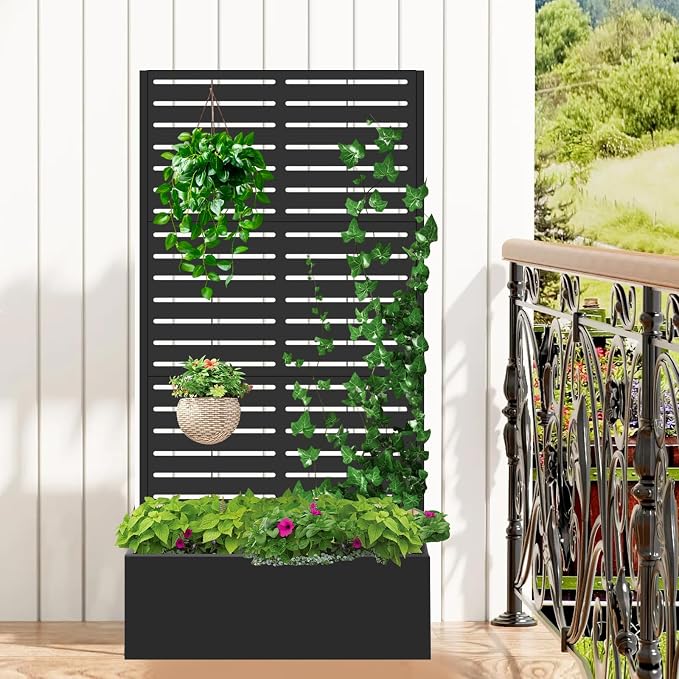 Metal Raised Garden Bed with Trellis, Planter Box - Image 4