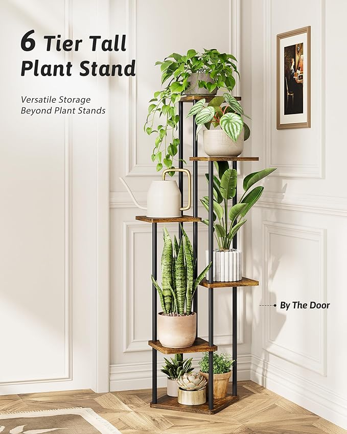 Corner Plant Stand Indoor 6 Tiered Tall Plant Stand Plant Shelf - Image 3