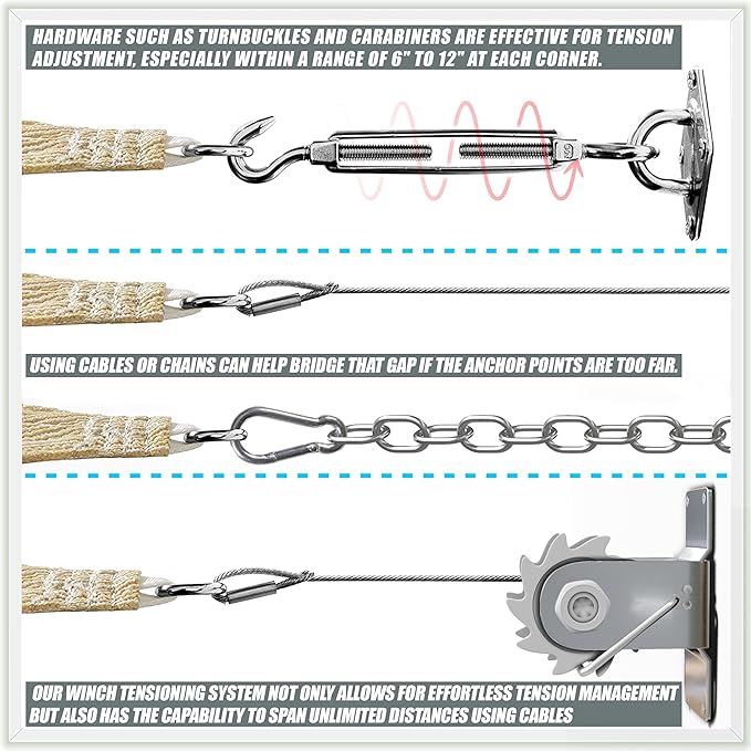 Amgo Custom Size 20' x 24' x 31.2' White Right Triangle Sun Shade Sail UPF50+ - Image 3