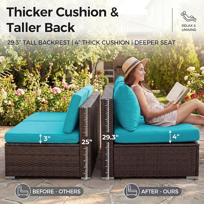 NICESOUL 7 Piece Outdoor Furniture Set - Image 7