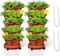 Strawberry Vertical Planters 2 Pack, 5 Tiered Stacking Tower Garden by Tectsia