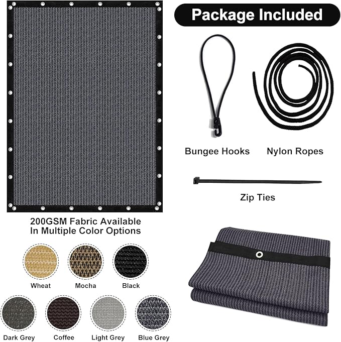 Artpuch 90% Sun Shade Cloth, 12 x 20 FT Pergola Shade Cover Canopy - Image 7