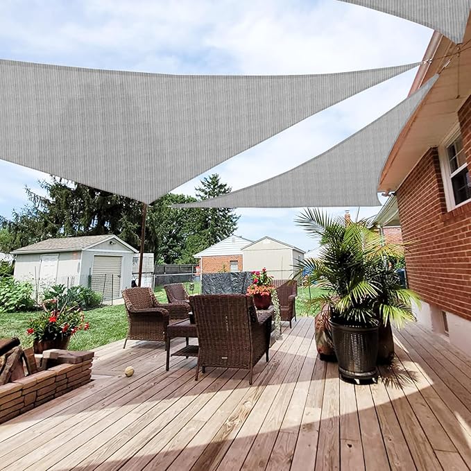 Patio Paradise 21' x 21' x 21' Sun Shade Sail Triangle Canopy Shade Cloth by Patio