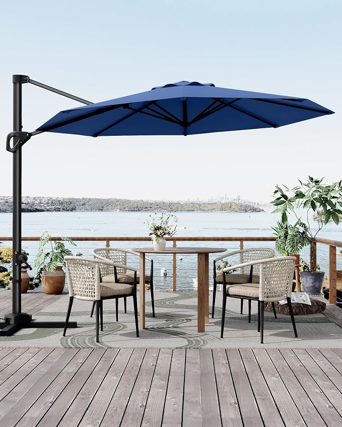 GarveeLife 10FT Patio Umbrella Outdoor Large Cantilever Umbrella Market Sun - Image 3